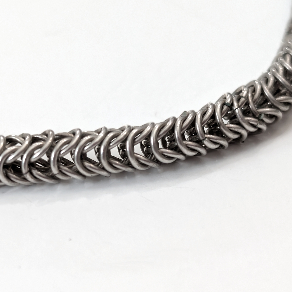Vintage Sterling Silver Chainmaille Box Chain Unisex Bracelet/Ankle Bracelet - Picture 4 of 8